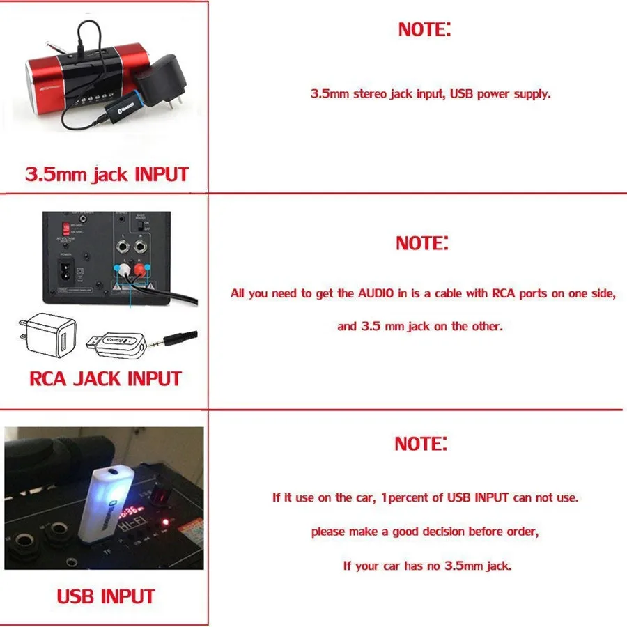 Bluetooth 5 0 приемник автомобильный AUX 3 мм RCA музыка аудиоресивер Громкая связь вызов