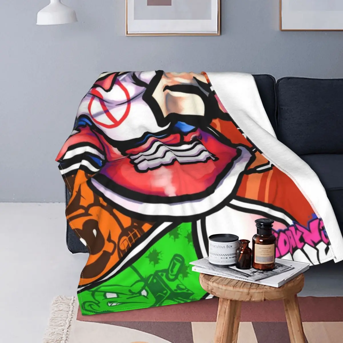 

Friday Night Funkin Poster Blanket Music Rhythm Game Super Soft Fashion Bedspread Cozy Fleece Picnic Blanket