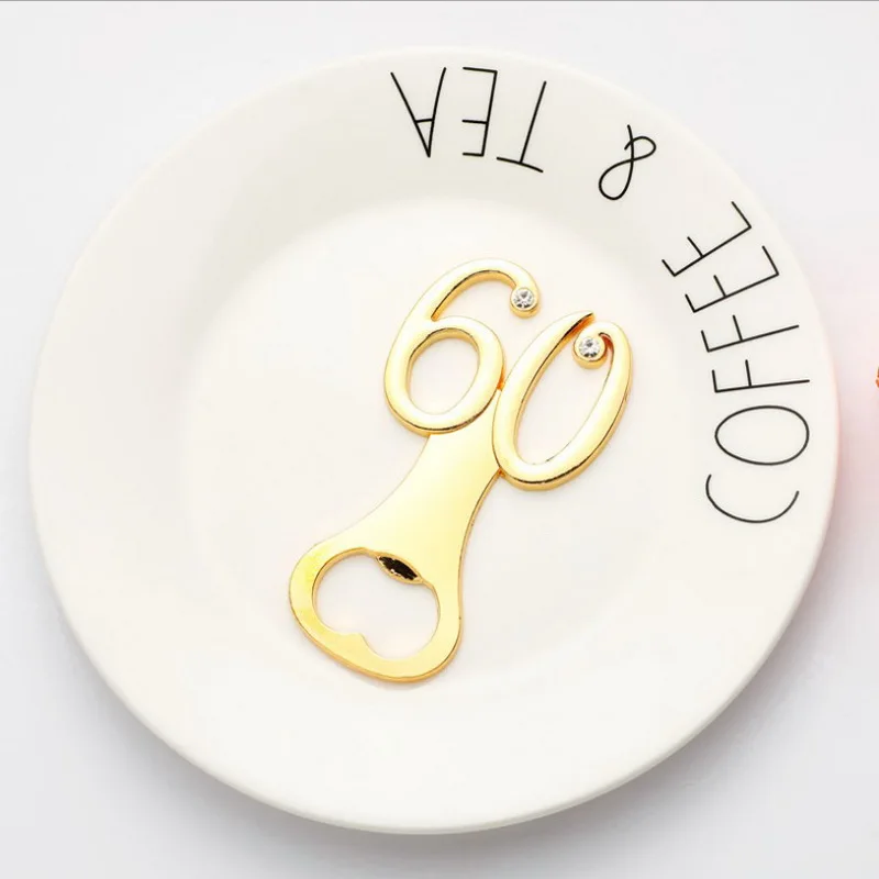 Golden 60th Beer Openers Party Giveaways