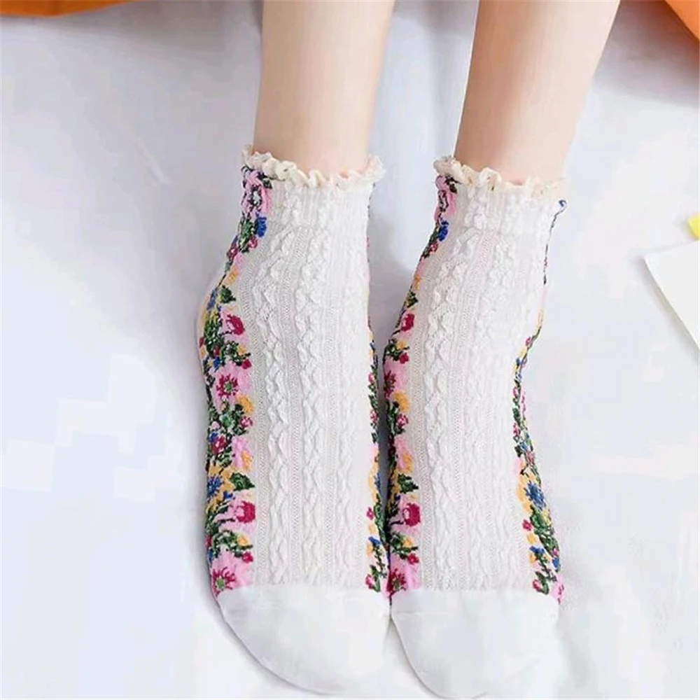 Носки женские в этническом стиле Короткие хлопковые японском ретро-стиле с