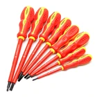 Изолированная отвертка 3*75-6*150 мм, 1 шт., отвертки с крестообразным шлицем CR-V, Магнитная отвертка для шуруповерта