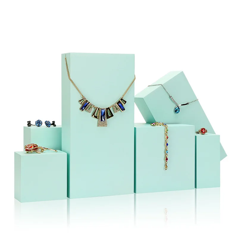 Bracelet earring holder jewellery jewelry display stand factory direct sale dark green paint shooting prop set jewelry box