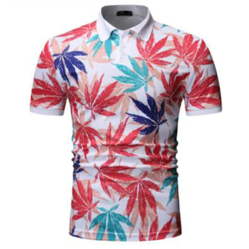 Красивая Мужская рубашка поло новая летняя мужская полосатая камуфляжная