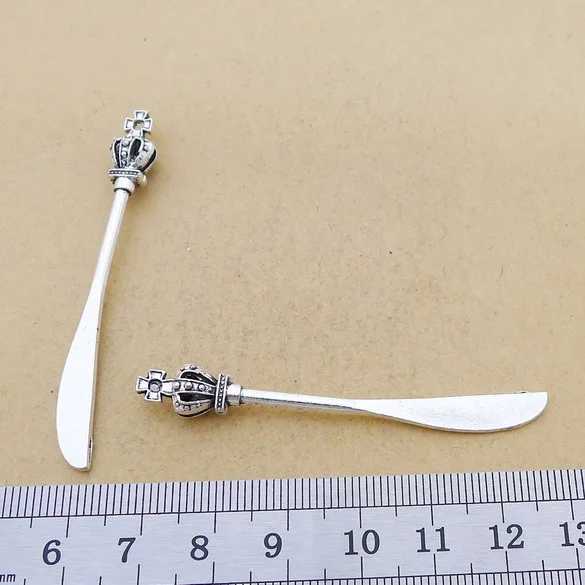 

Supplies For Jewelry Making 5pcs 7*66mm Antique Silver Color Welding Charms