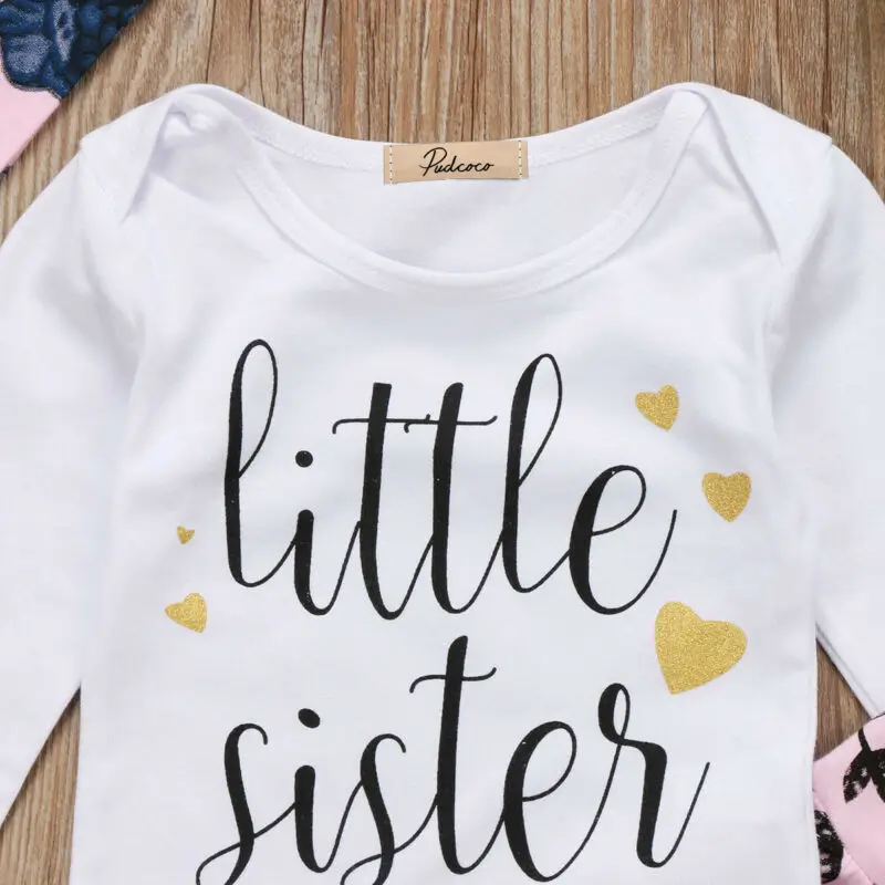 Коллекция 2019 года осенняя одежда с цветочным рисунком для маленьких девочек