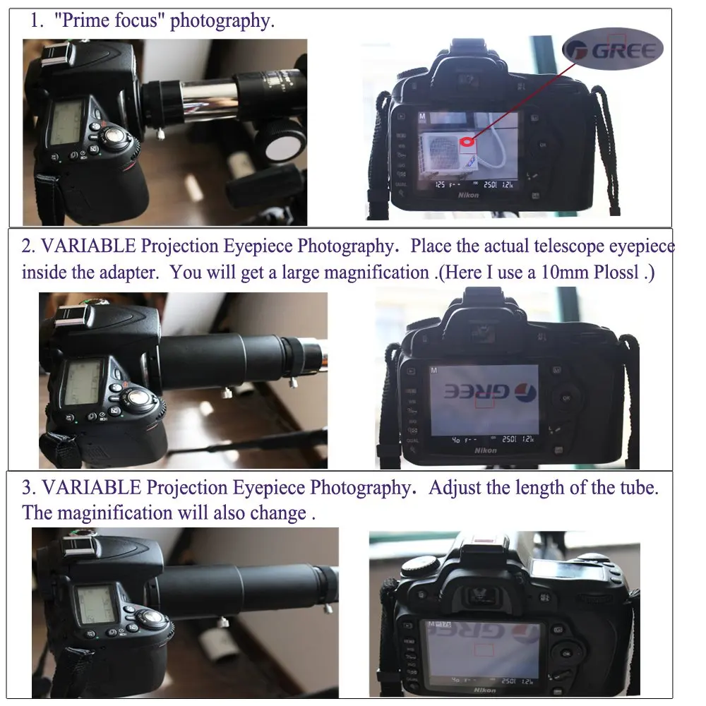 Gosky Deluxe адаптер для камеры телескопа Kit Pentax K SLR/DSLR основной фокус и регулируемая