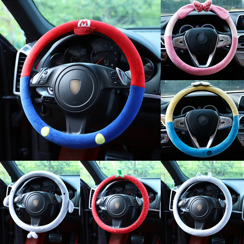Чехол на руль автомобиля версии B милый мультяшный Универсальный комплект