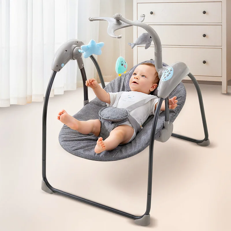 LazyChild Baby Electric Rocking Chair Swing Cradle Comforter Smart Placate Device Artifact Electric Nursling Bed Crib 2023 New