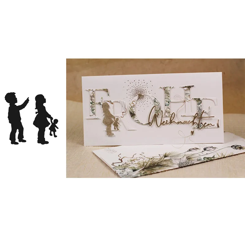 Пара детских круглых металлических режущих штампов пресс-форма для скрапбукинга