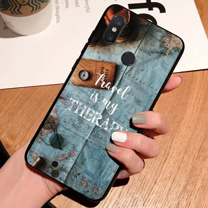 

Travel mountain sea beach quotes luxury design Phone Case shell For Xiaomi Redmi note 7 8 9 t k30 max3 9 s 10 pro lite