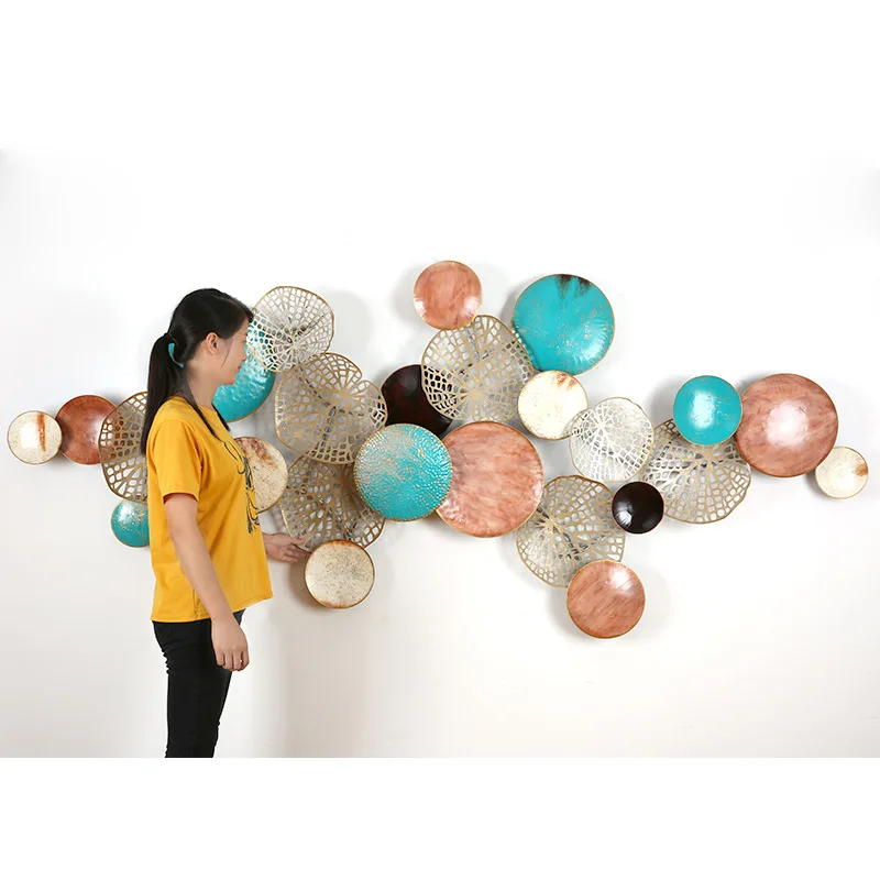 

Wrought Iron Wall Decoration Metal Three-dimensional Handmade Wall Hanging High-end Hotel Club Soft Wall Hangings