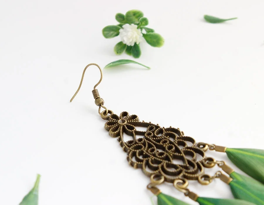 3 цвета красивый дизайн длинные серьги Богемия большой легкий перо Модные