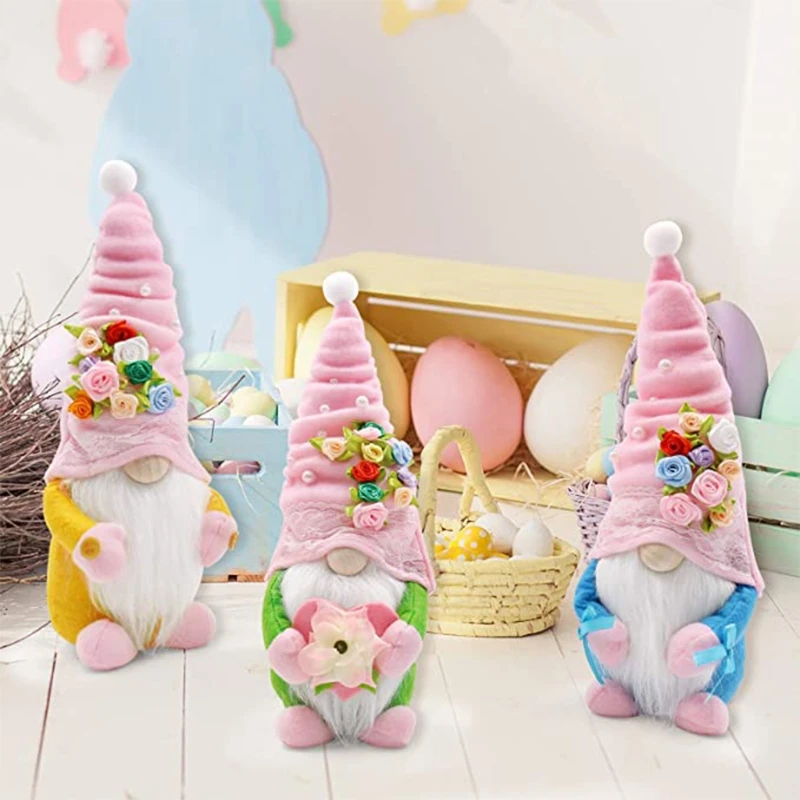 

Easter Gnome Flower Tomte Nisse Swedish Elf Faceless Doll Home Farmhouse Decor
