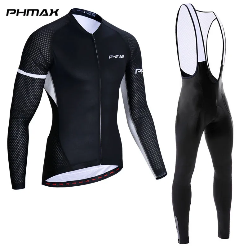 

PHMAX Pro Cycling Jersey Set Long Sleeve Spring MTB Bike Clothes Racing Bicycle Clothing Ropa Maillot Ciclismo Cycling Set