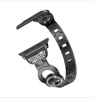 Black Браслет pulseira из нержавеющей стали для Apple watch 38, 40, 44, 42 мм для iWatch, браслет, ремешок для часов cinturino для Apple watch 5, 4, 3, 2 - Цвет ремешка: Black