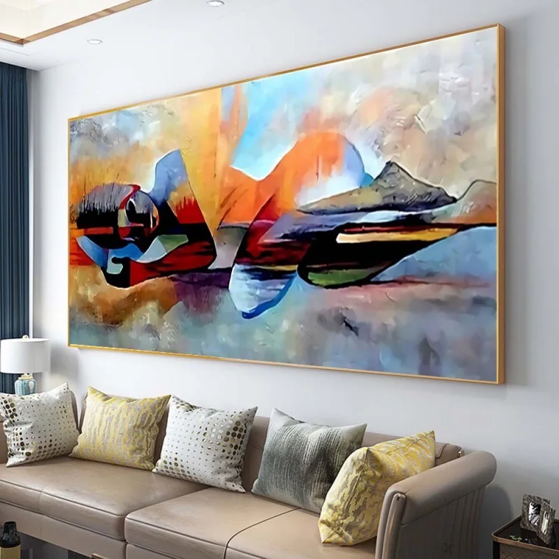 

Wall Art Modern Abstract Canvas Painting Wall Picture For Living Room Home Decoration HD Cartoon Landscape Posters And Prints