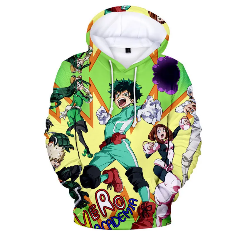 

Fashion Anime Hoodies My Hero Academia 3D Printed Hooded Sweatshirt Men/Women Casual Streetwear Pullover Hip Hop Hoodie Unisex