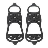 50hot2pcs 8 tooth anti skid ice climbing shoe spikes grips snowshoes covers crampons