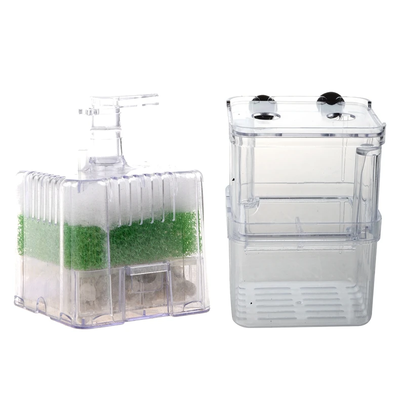 Прозрачный пластиковый фильтр в форме розничной формы для разведения рыб и фри