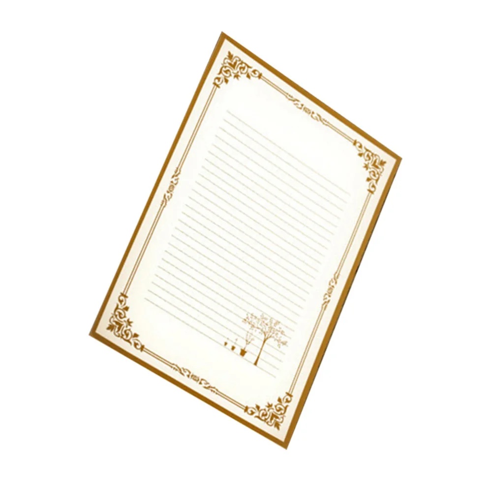 

8Pcs Kraft Paper Retro Writing Paper Vintage Letter Paper Stationery Set (2 Patterns)