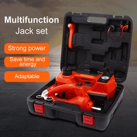 12v 5t car jack electric hydraulic floor lifting tire repair wrench impact mechanical tool with led light for car off road suv