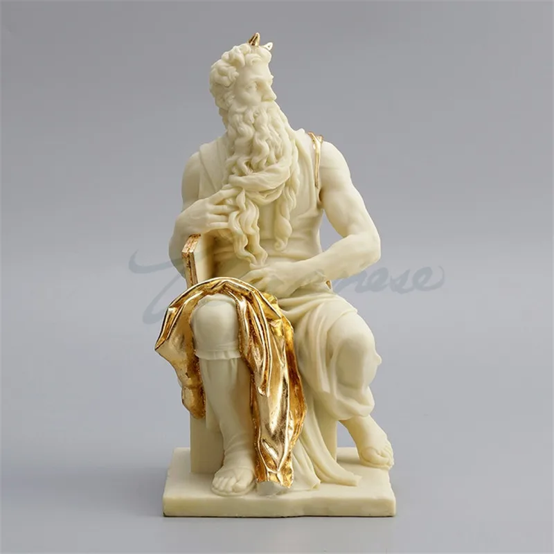

WU CHEN LONG Hebrew Judaism Art Sculpture Prophet Mose Figure Statue Resin Craft Home Decoration Accessories Birthday Gift R3341