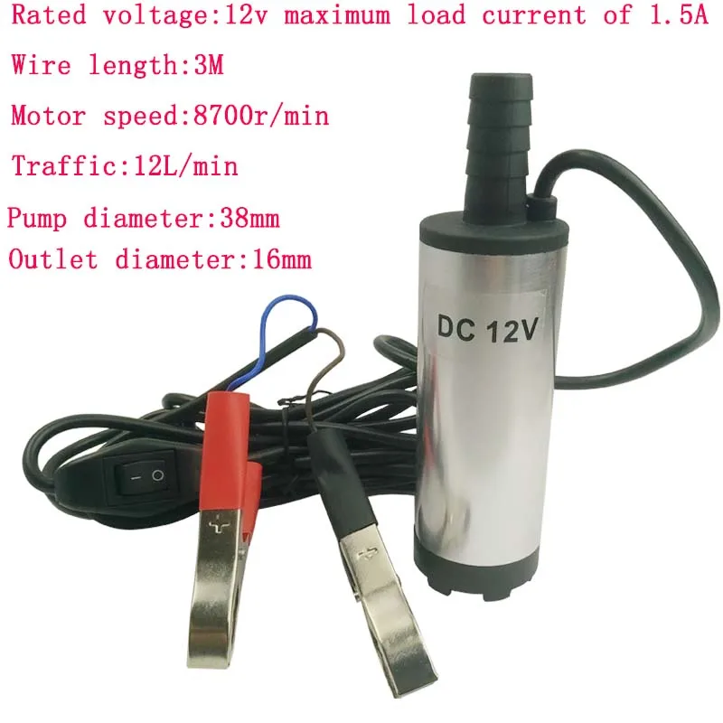 

12V DC Diesel Fuel Water Oil Car Camping Fishing Submersible Transfer Pump