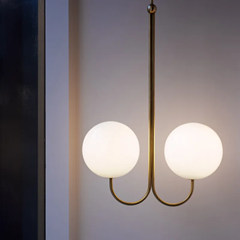 

Nordic Modern Creative Pendant Light Glass Decorative dining room lamp Living Room Hotel Bedroom Simple Lamp Hall Engineering