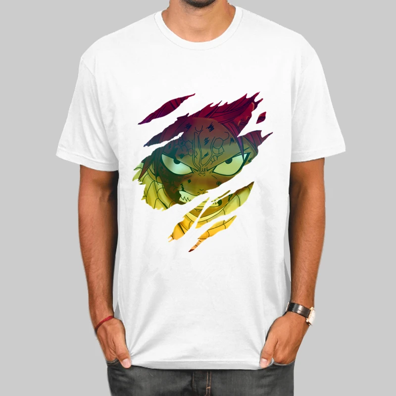 Сказочный хвост японского знаменитого аниме дизайн забавная футболка для мужчин