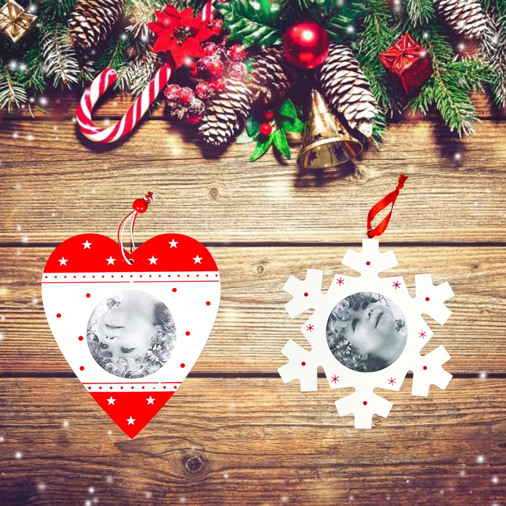 Новинка 1 шт. креативная Рождественская фоторамка Деревянная подвеска елка