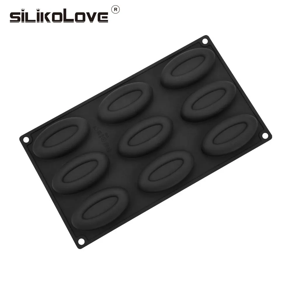 SILIKOLOVE DIY 9 силиконовые полости Мыло Форма для изготовления мыла 3D овальное мыло ручной работы Формы Ремесло