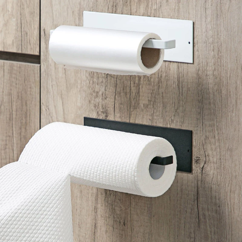 

Stainless Steel Paper Towel Holder Rack Toilet Kitchen Roll Paper Holder Self-adhesive Kitchen Toliet Accessories