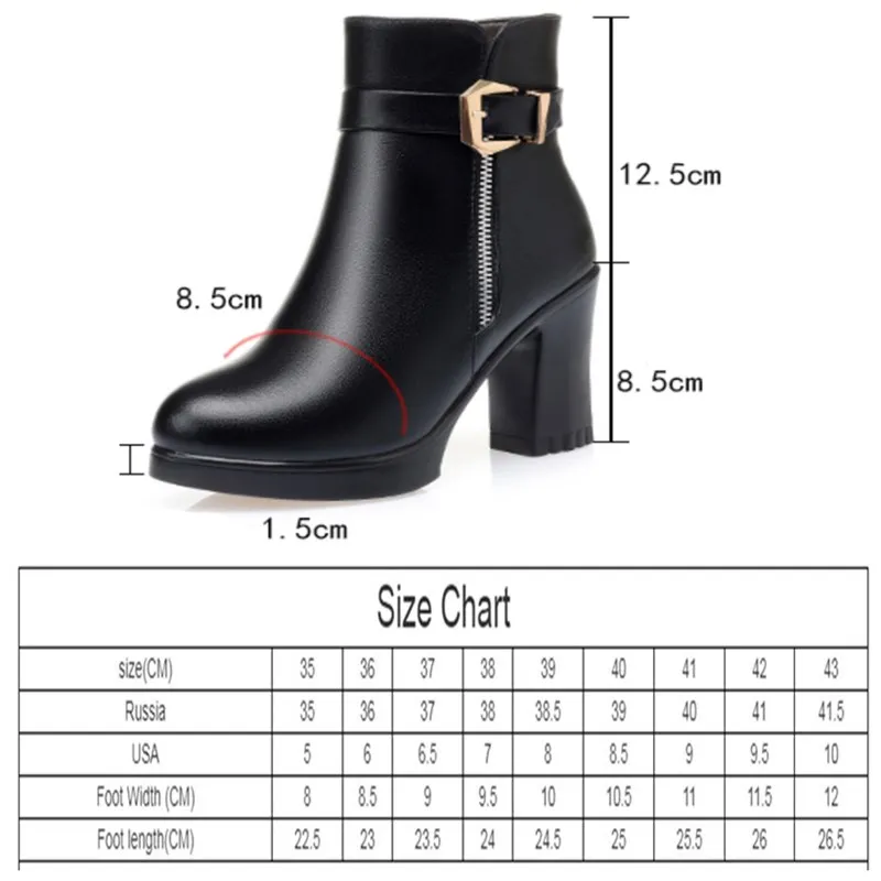 

AIYUQI Women's Winter Boots 2021 New Warm Women's Ankle Boots Round Toe Wool High-heel Women's Fashion Boots
