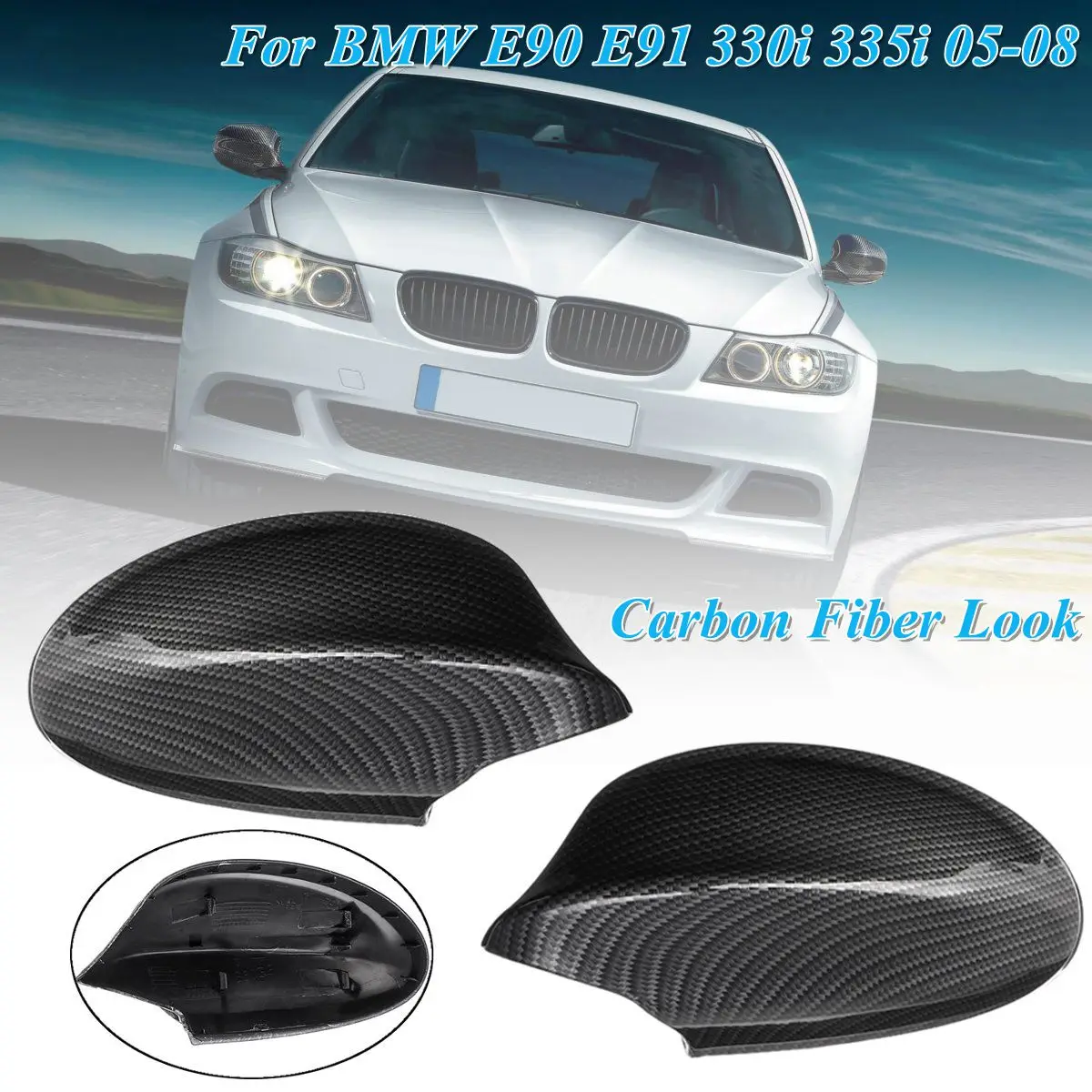 Крышка для бокового зеркала заднего вида BMW E90 E91 330i 335i 2005 2007 51167135097|Зеркала и
