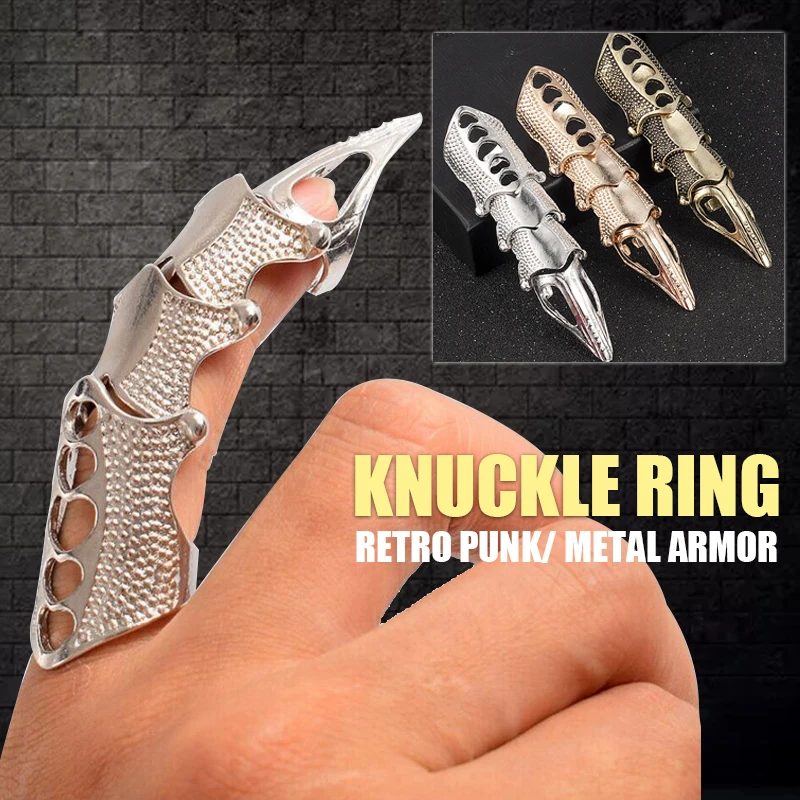 Metal Armor Flexable Finger Bone Ring Dangan Ronpa Gothic Celestia Ludenberg Punk Finger Rings Classic Halloween Cosplay Props