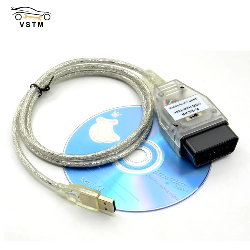 INPA Compatible USB OBD2 interface Switched Function Supports K-Line Protocols For BMW K+DCAN FTDI FT232RQ White/Blue Color | Автомобили и