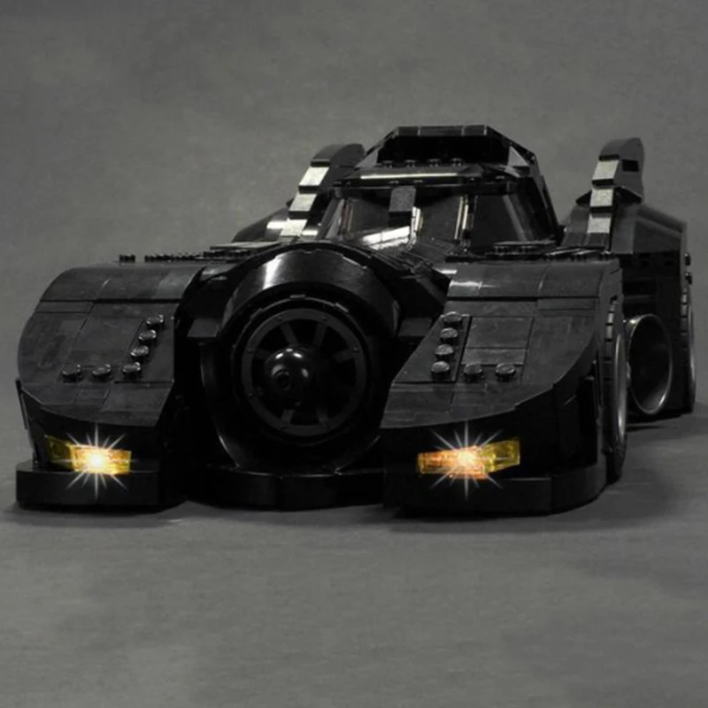 MOC Бэтмен Супер Герои серии 1741 шт UCS Бэтмобиль 1989 Final 30 светодиодный свет Кирпичи Строительные блоки игрушки для детей наборы