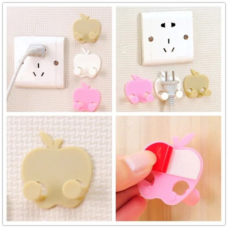 2 шт. настенный крюк для хранения без пуха Мощность розетка Держатель кухня