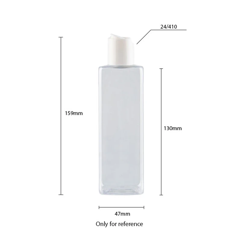 250 мл Пустые Квадратные прозрачные ПЭТ пластиковые пустые бутылки контейнер диск