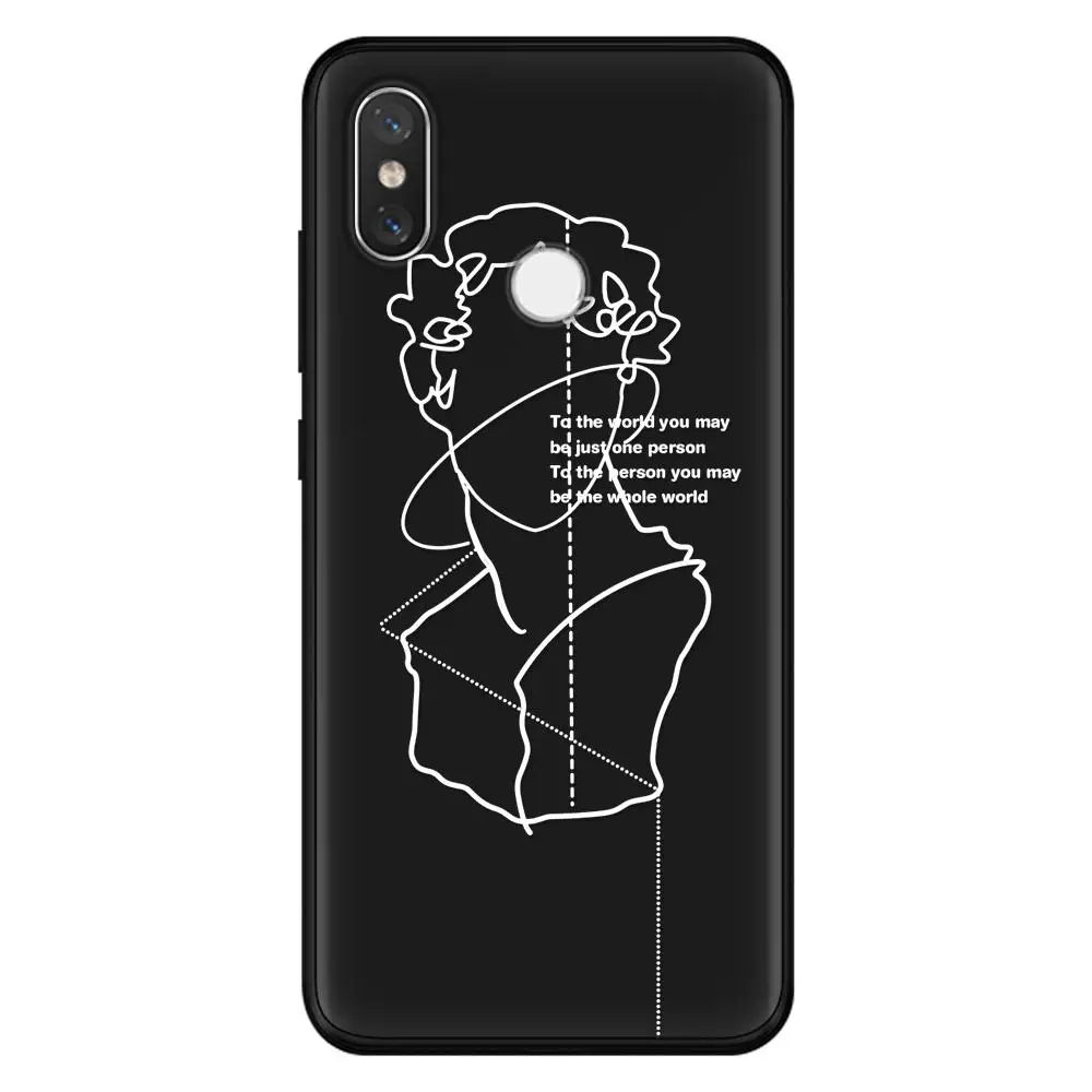 Силиконовый чехол s для Xiao mi Red mi Note 7 S2 5 Plus 6 3 3S Pro 4A 4X 5A 6A чехол для mi 9 8 Lite A3 CC9 CC9e sculpture Art Mona Lisa - Цвет: wns