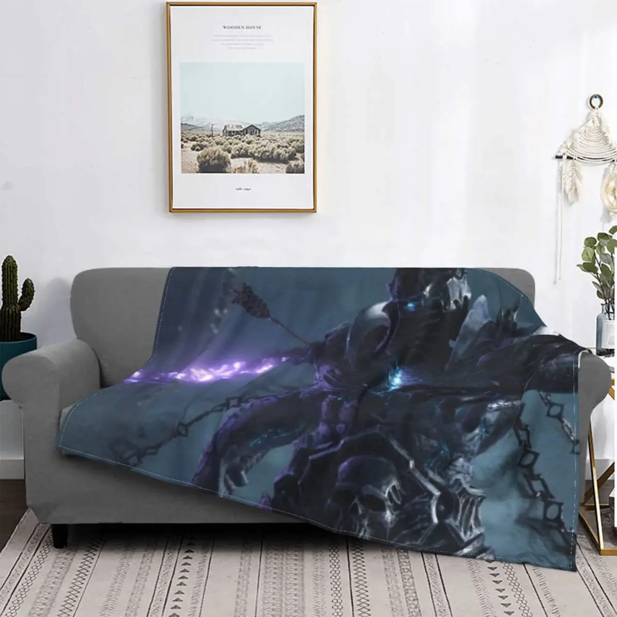 

World Of Warcraft-colcha de cama, Edredon a cuadros, manta de verano, 90