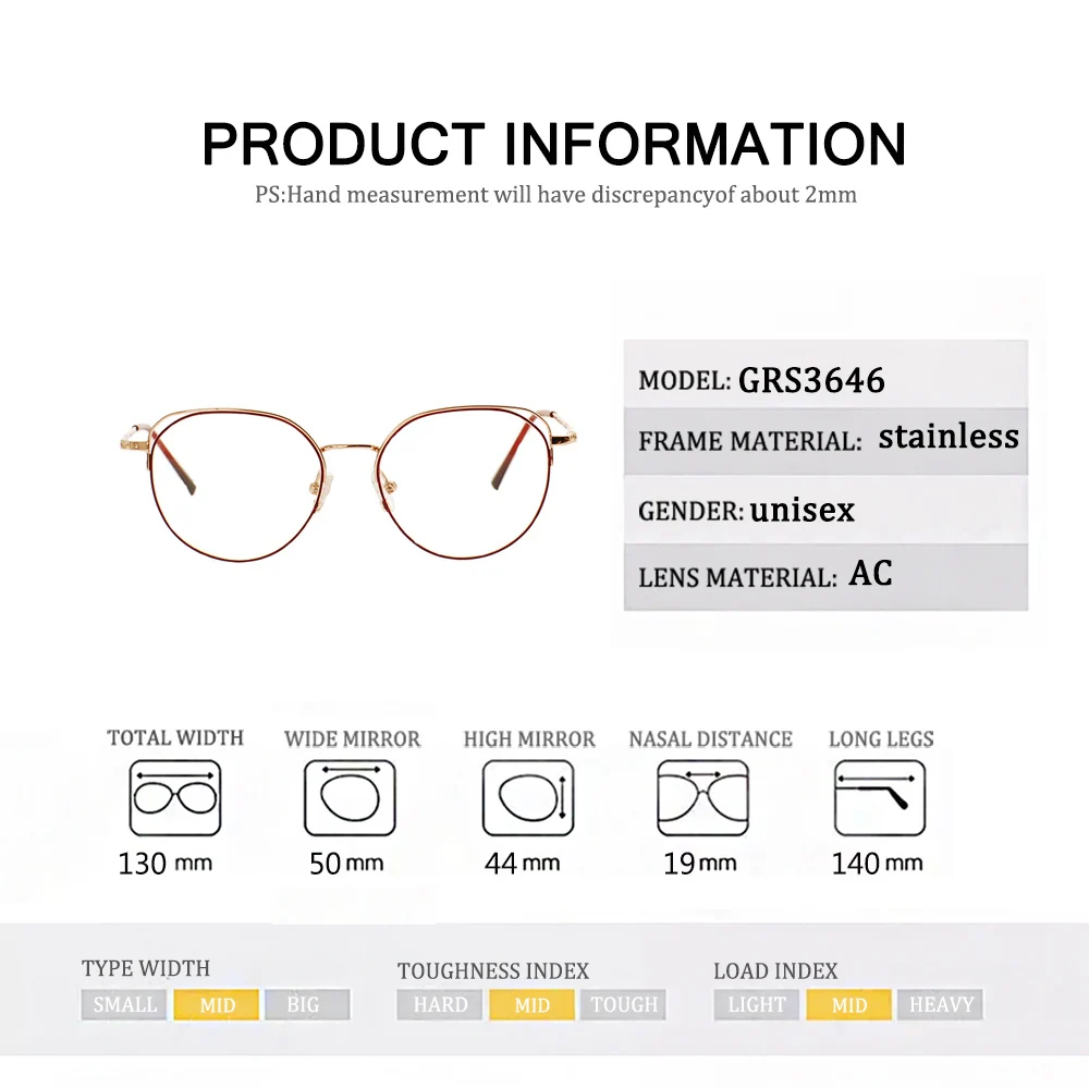 2020 новые модные круглые металлические оправы для очков оптом оптические женщин и