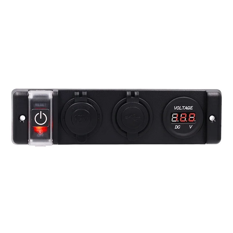 DC 12 V/24 V автомобиль Лодка Автомобильный цифровой вольтметр Дисплей USB 2.1A Зарядное