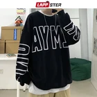 Мужские толстовки LAPPSTER с большими буквами в стиле Харадзюку Y2k, коллекция 2022 года, мужские повседневные свободные свитшоты, корейские модные толстовки