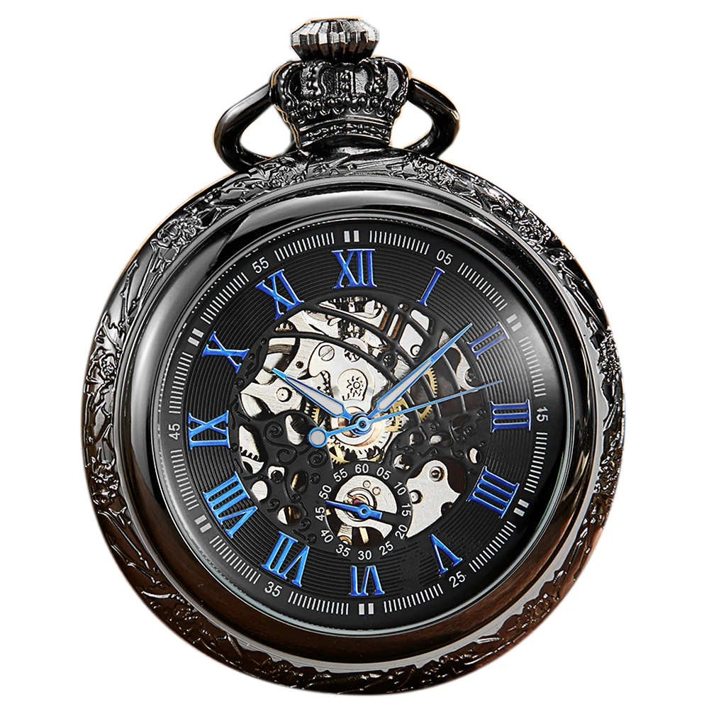 Мужские Механические карманные часы с бронзовым/серебряным циферблатом ручная