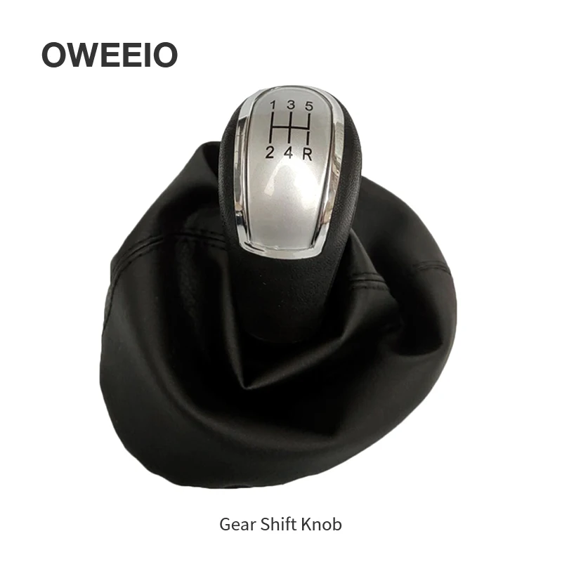 

OWEEIO Manual Gear Shift Knob Shifter Knob Lever Stick for Mercedes-Benz W168 Gear Lever Dust Cover Shift Handball Silver Cover