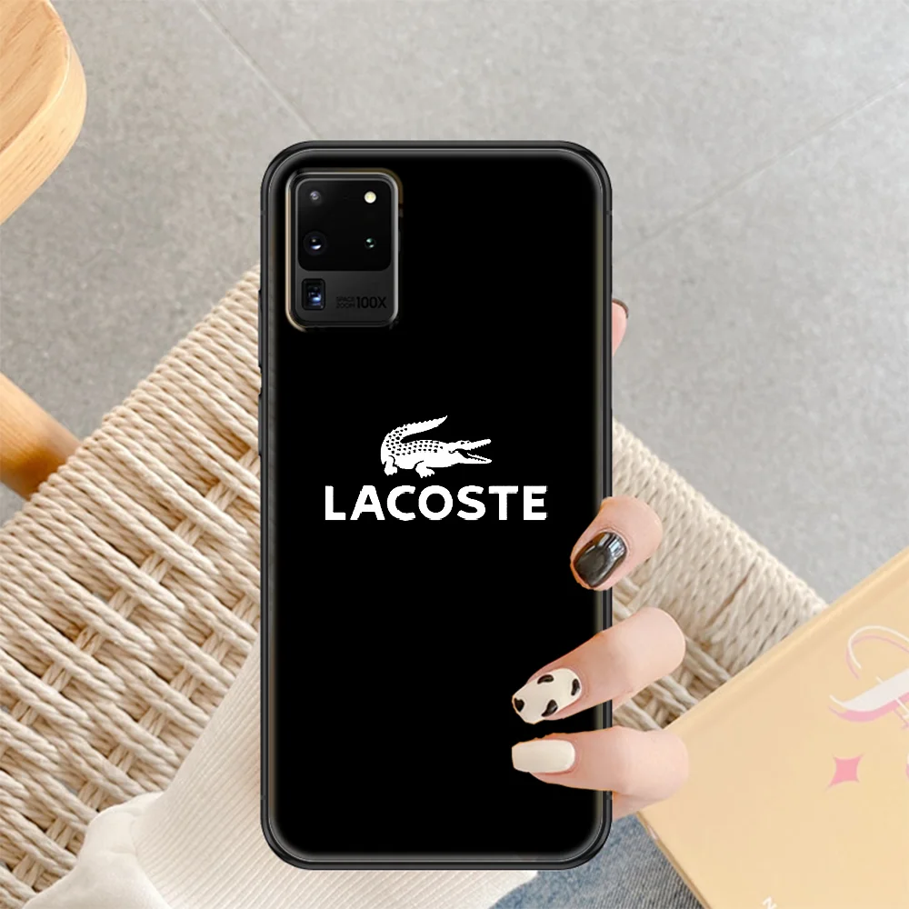 

brand design-Lacostes fashion Phone case For Samsung Galaxy Note 4 8 9 10 20 S8 S9 S10 S10E S20 Plus UITRA Ultra black silicone