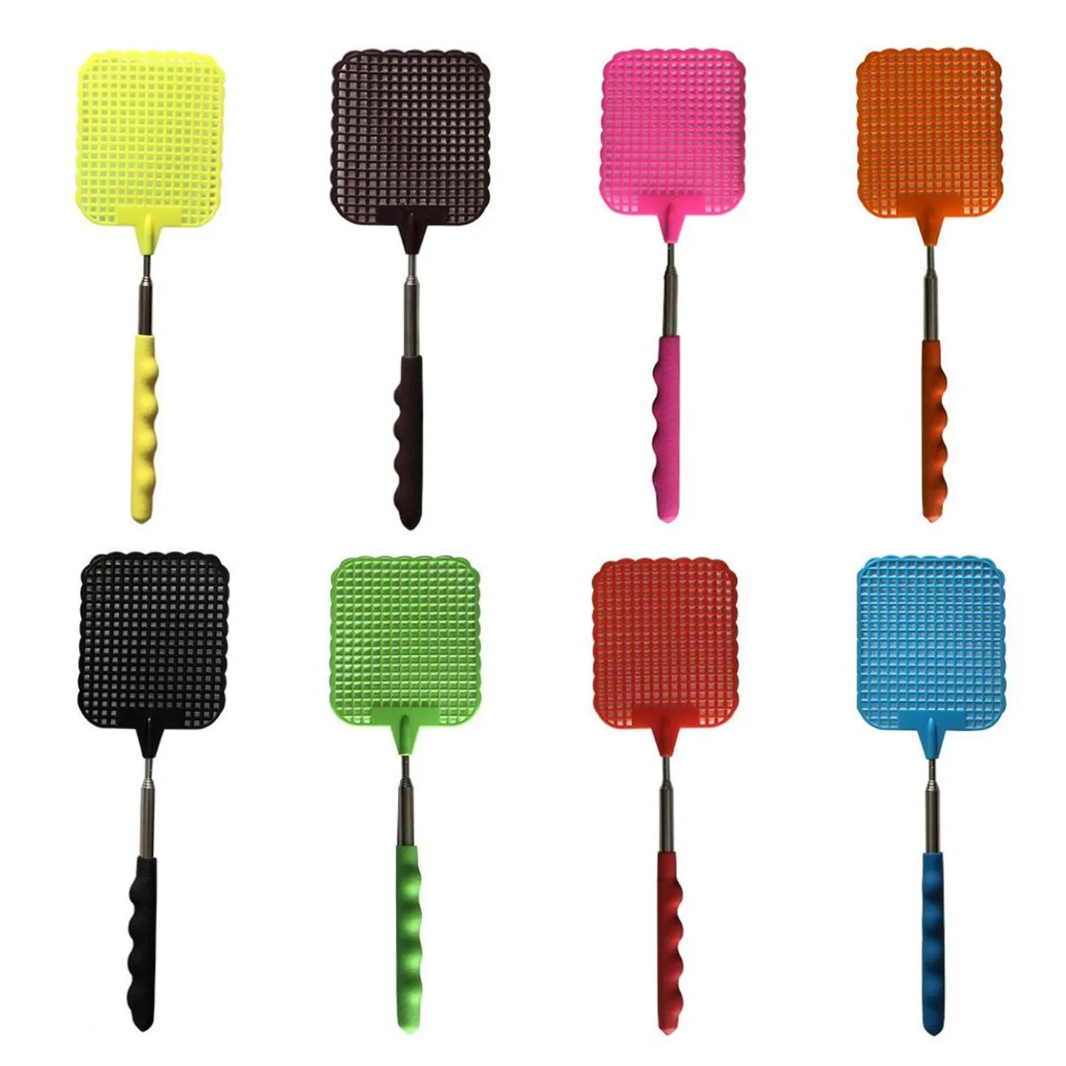 

Behogar 8PCS Flyswatters Assorted Retractable Manual Pest Control Mosquito Bug Fly Insect Swatter Killer for Home Workshop