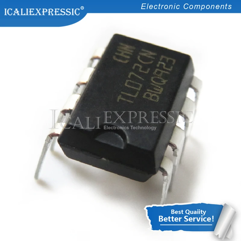 10 шт. TL072CN TL072 TL072C TL072CP DIP 8 = NJM072D 072D усилители Ампер Dual Low Шум JFET новый оригинальный в