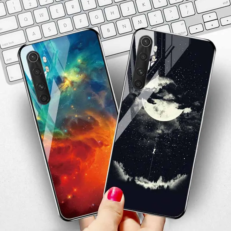 Чехол из закаленного стекла для Xiaomi Mi Note 10 Lite чехлы бампер чехол Xiomi 9T 9 A3 8 SE A2 A1